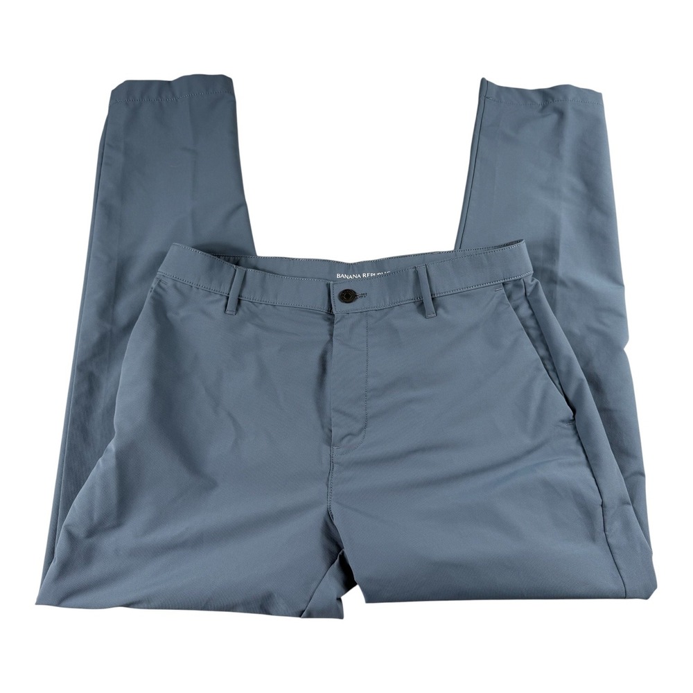 Banana Republic City Pants Mens 34x30 Blue Performance Tech Golf Chino